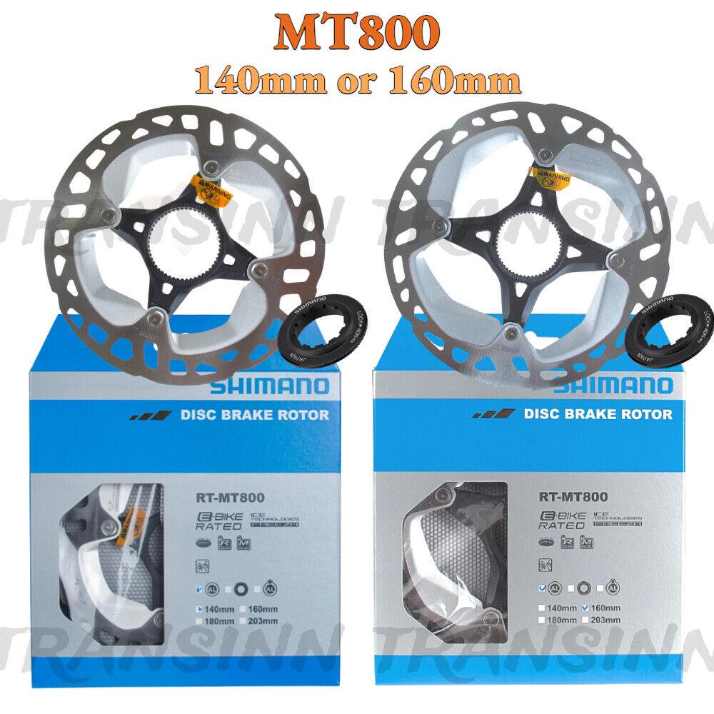 1pc Shimano RT-MT800 Disc Brake 140 or 160mm Center Lock Rotor W/lock Ring
