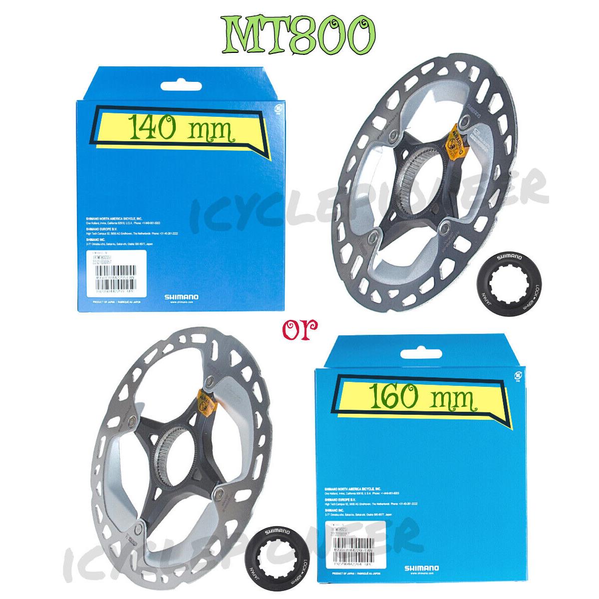 1pc Shimano XT RT-MT800 Disc Brake Rotor w/ Lock Ring 140mm or 160mm