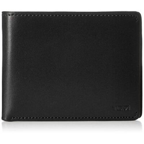 Tumi Nassau Slg Men`s Global Black Leather Wallet with Coin Pocket