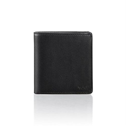 Tumi Nassau Slg Men`s Compact Flip Coin Black Leather Wallet
