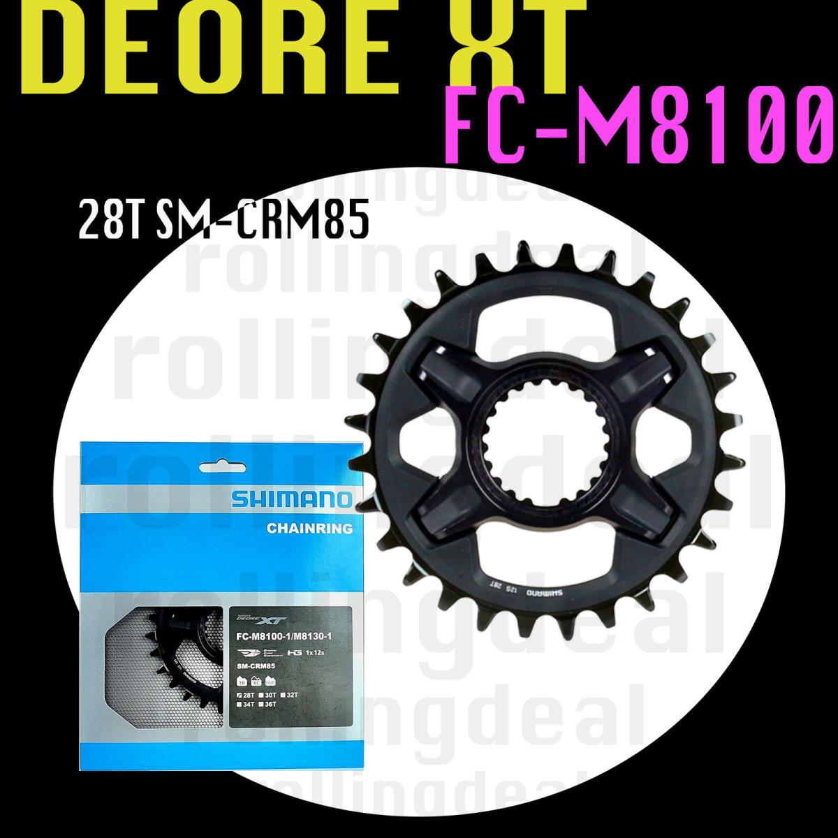 Shimano Deore XT Chainring 12 -speed SM-CRM85 Gear 28T