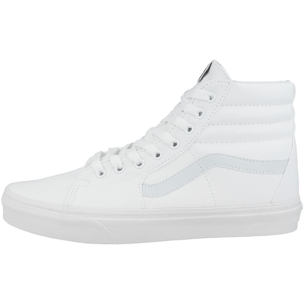 Vans Mens SK8-HI White Canvas Size 9 Sz_9_True White - White