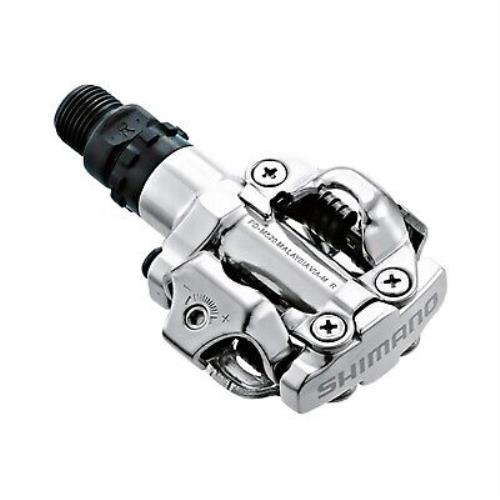 Shimano PD-M520 Spd Mtb Pedals Clipless 9/16 SM-SH51 Cleats Silver - Black