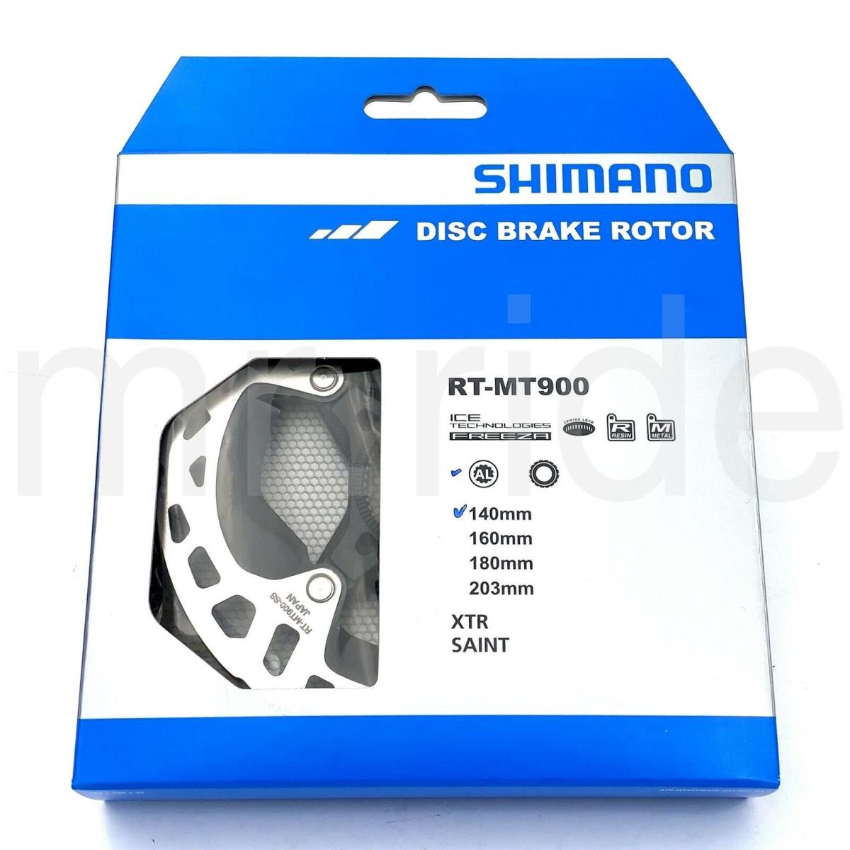 Shimano Xtr/saint Mtb Bike Disc Brake Rotor RT-MT900 140mm Center Lock Ice Tech