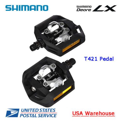 Shimano Deore LX PD-T421 Spd Aluminum Pedal with SH56 Cleats Black