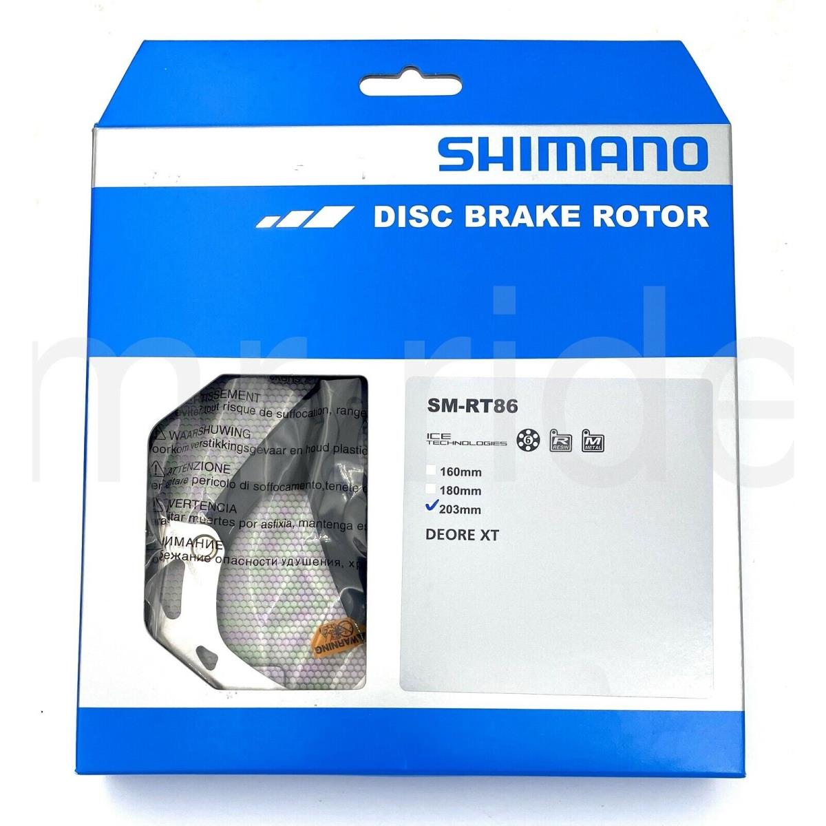 Shimano Deore XT SM-RT86 203mm Ice-tech Mtb Bicycle Bike Disc Brake Rotor