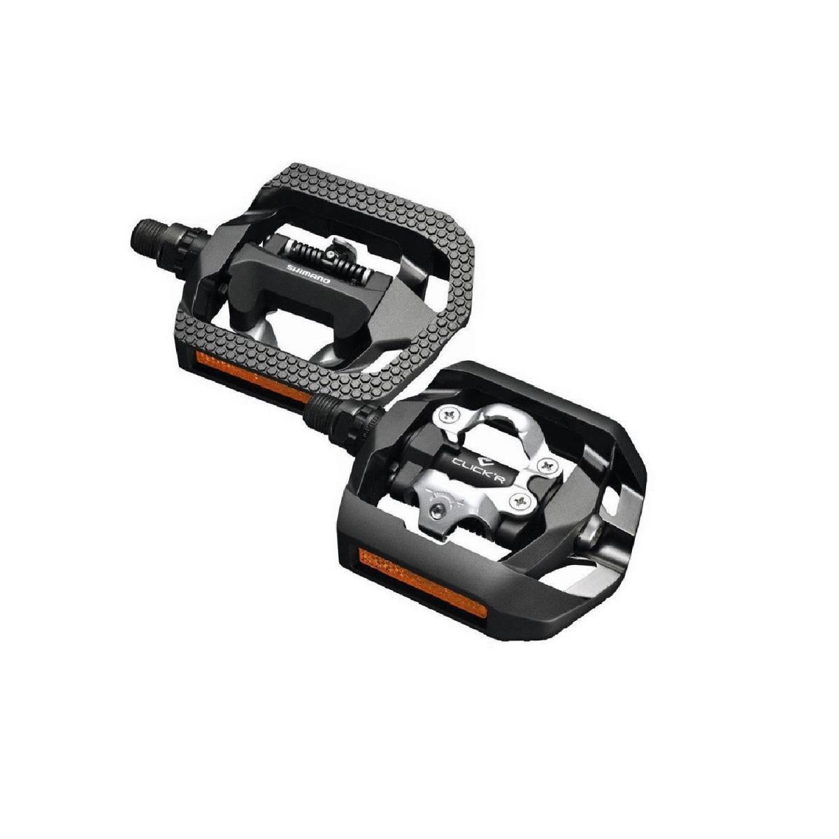 Shimano PD-T421 Click`r Spd Trekking Bike Pedal w/ Reflector Cleats Black