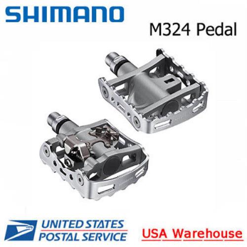 Shimano Deore PD-M324 Dual Spd Platform Pedal Clipless Mtb with SM-SH56 Cleats