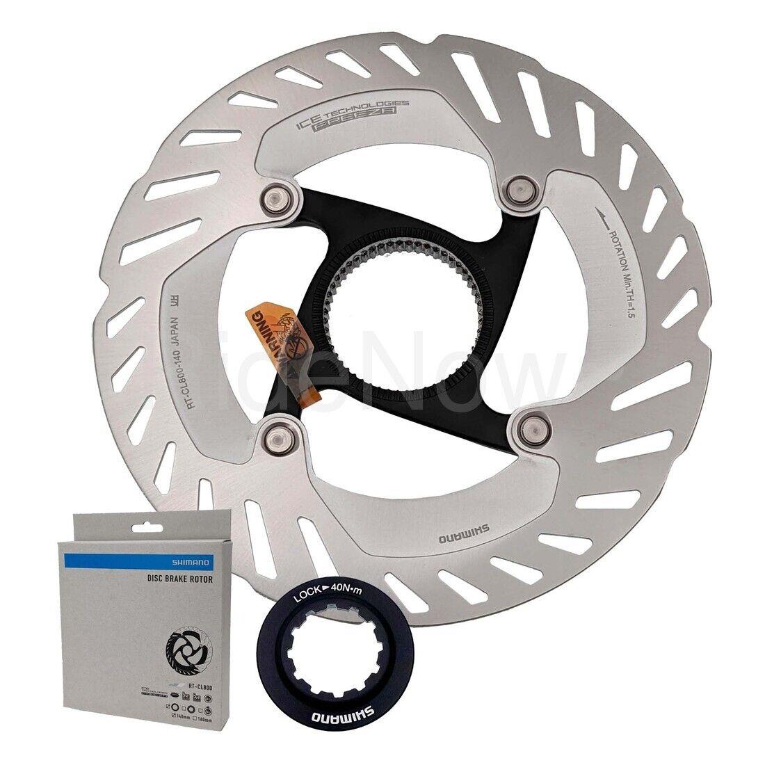 Shimano Grx RT-CL800 Center Lock Disc Rotor 140mm +lockring Ice Tech Freeza