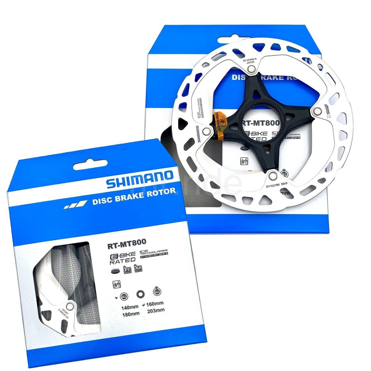 2x Shimano XT Disc Brake Rotor RT-MT800 160mm Center Lock Icetech IRTMT800SI