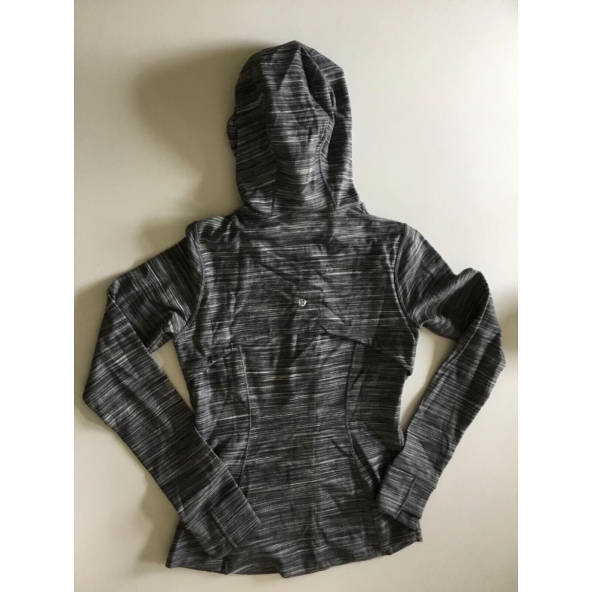 Lululemon Women Hooded Define Jacket Slim Nulu LW4BF8S Hblk Heather Grey Size 2