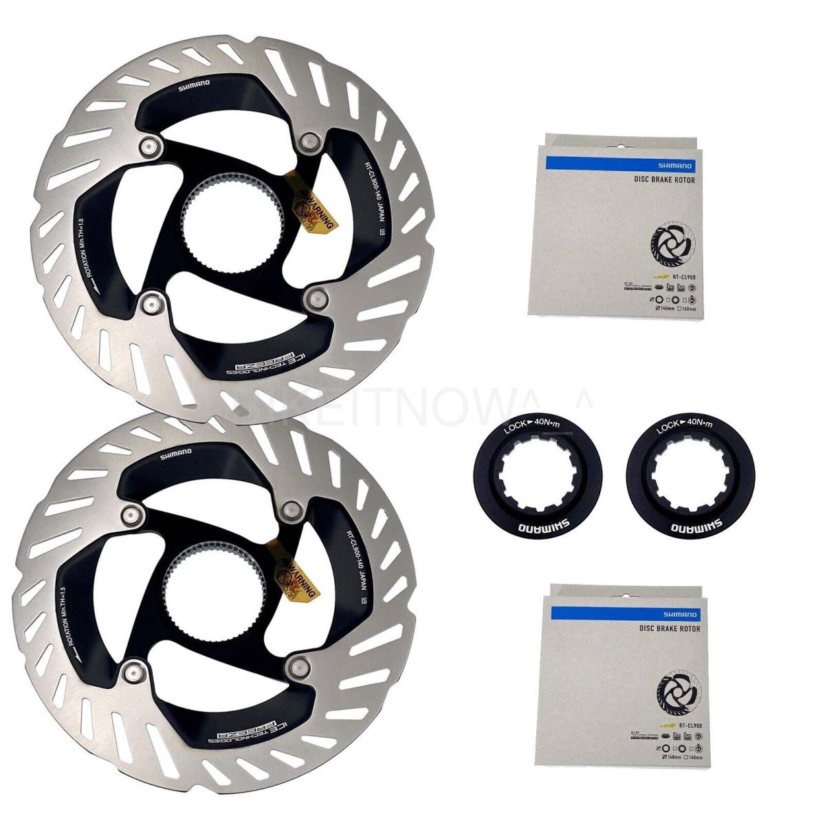 Shimano Dura-ace RT-CL900 Center Lock Disc Rotor 140mm W/lockring Ice Tech 2Pcs