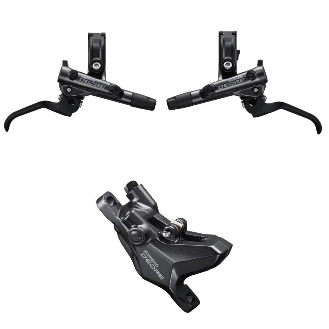 Shimano Deore Disc Brake BR-M6100/ BL-M6100 Calipers Levers Front Rear Pair - Gray