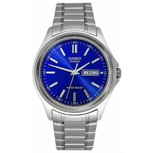 Casio MTP1239D-2A Men`s Standard Stianless Steel Blue Dial Date Watch