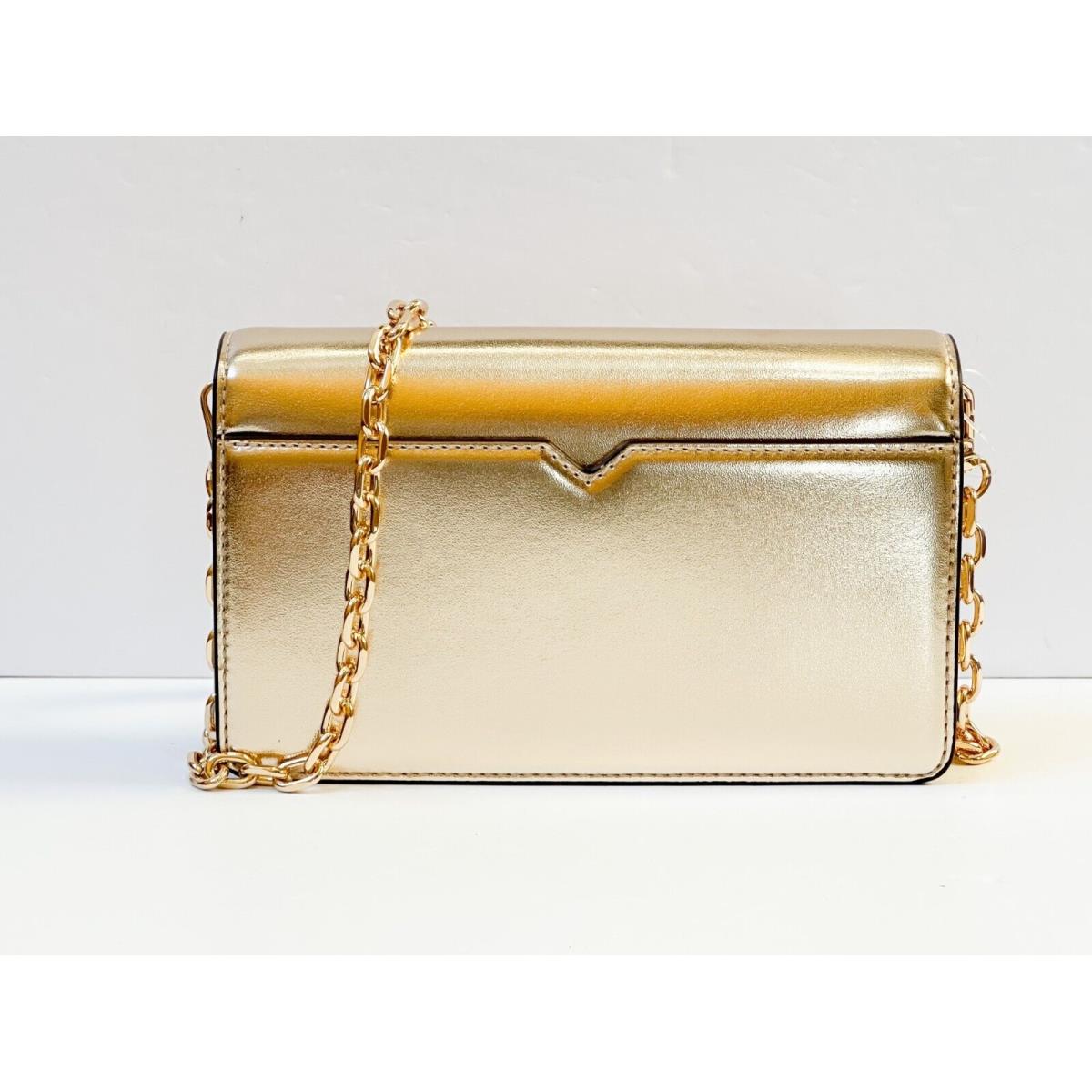 Michael Kors Cece Medium Vegan Leather Shoulder Crossbody Bag Clutch PALE GOLD