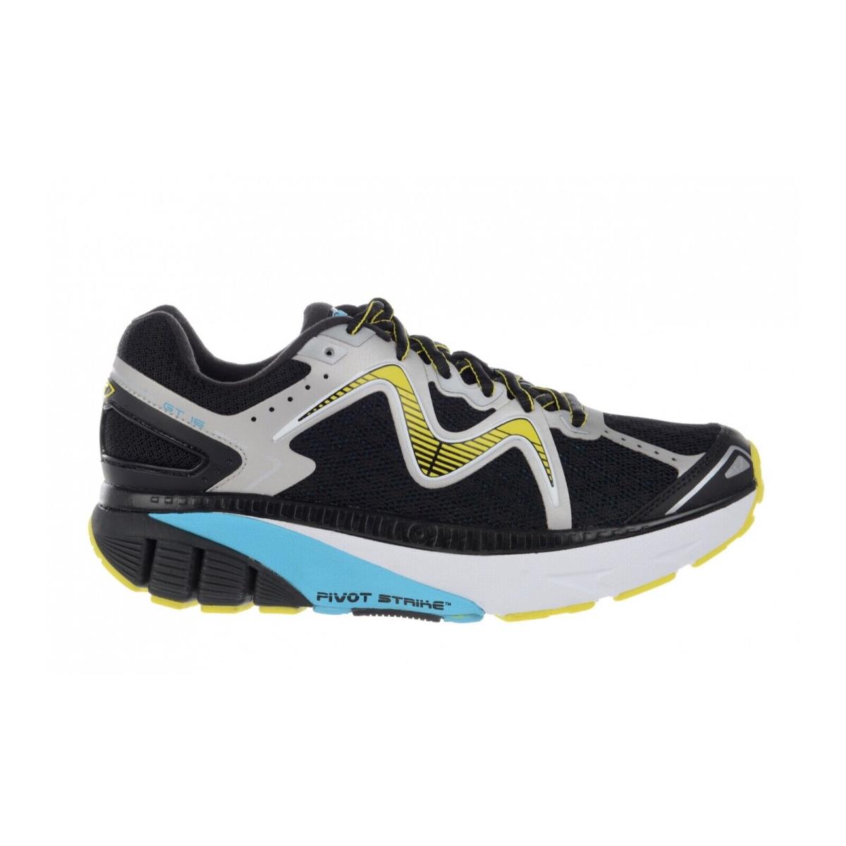 Mbt GT16 Women`s Athletic Runner/walker Shoe Lightweight Rocker 2 Colors GT16-Black/Powder Blue/Yellow