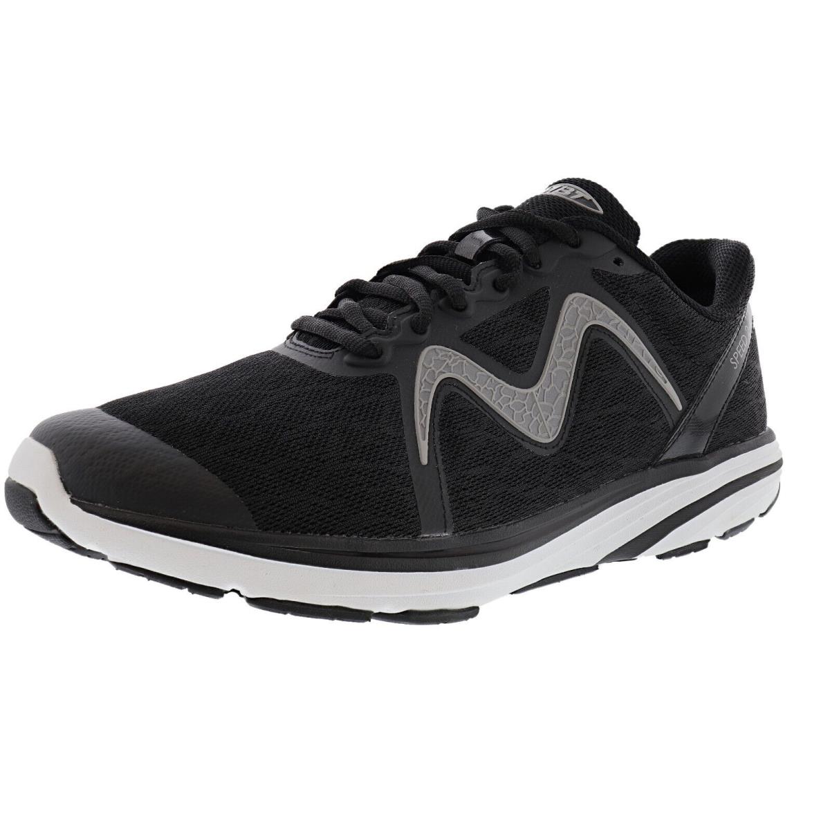 Mbt Men`s Speed 2 Lightweight Lace-up Running Shoes BLACK / GREY