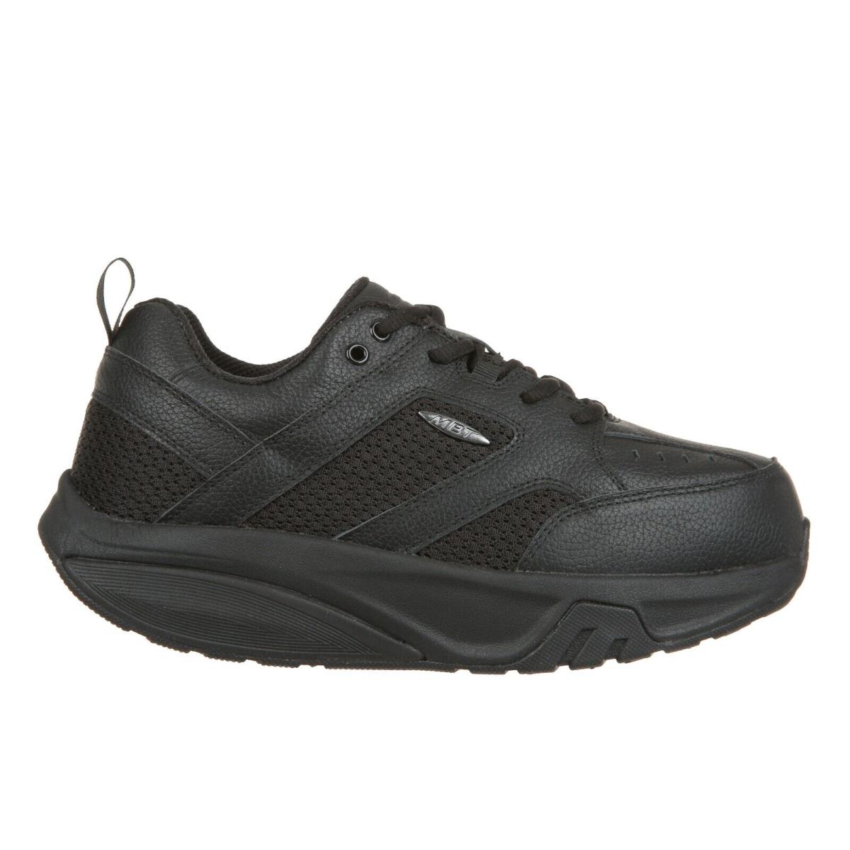Mbt Anataka DX 3 Men Walking Shoe Max Support Leather Upper Black Col - Black