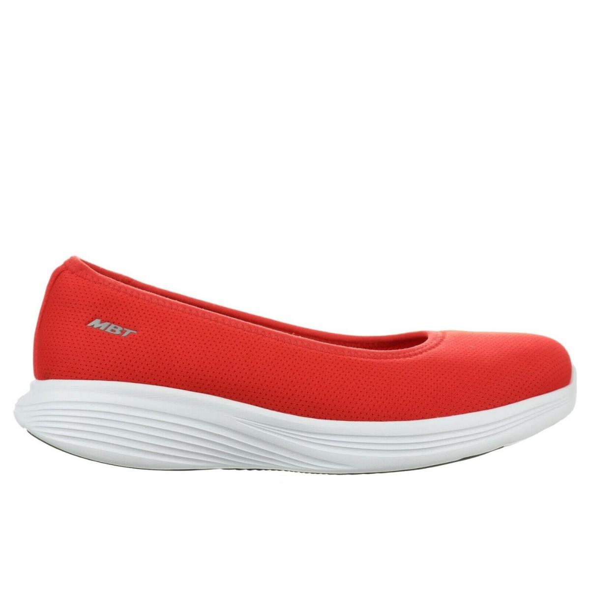 Mbt Women`s Hana Slip-on Shoe Ventilated Mesh Upper Ultra-light 3 Colors Oxy/Fire (Red)