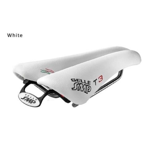 Selle Smp T3 Triathlon Bicycle Saddle with Steel Rails White