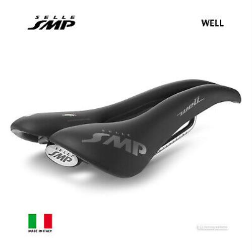 Selle Smp Well Saddle Road Mtb Bicycle Seat : Black - Made IN Italy