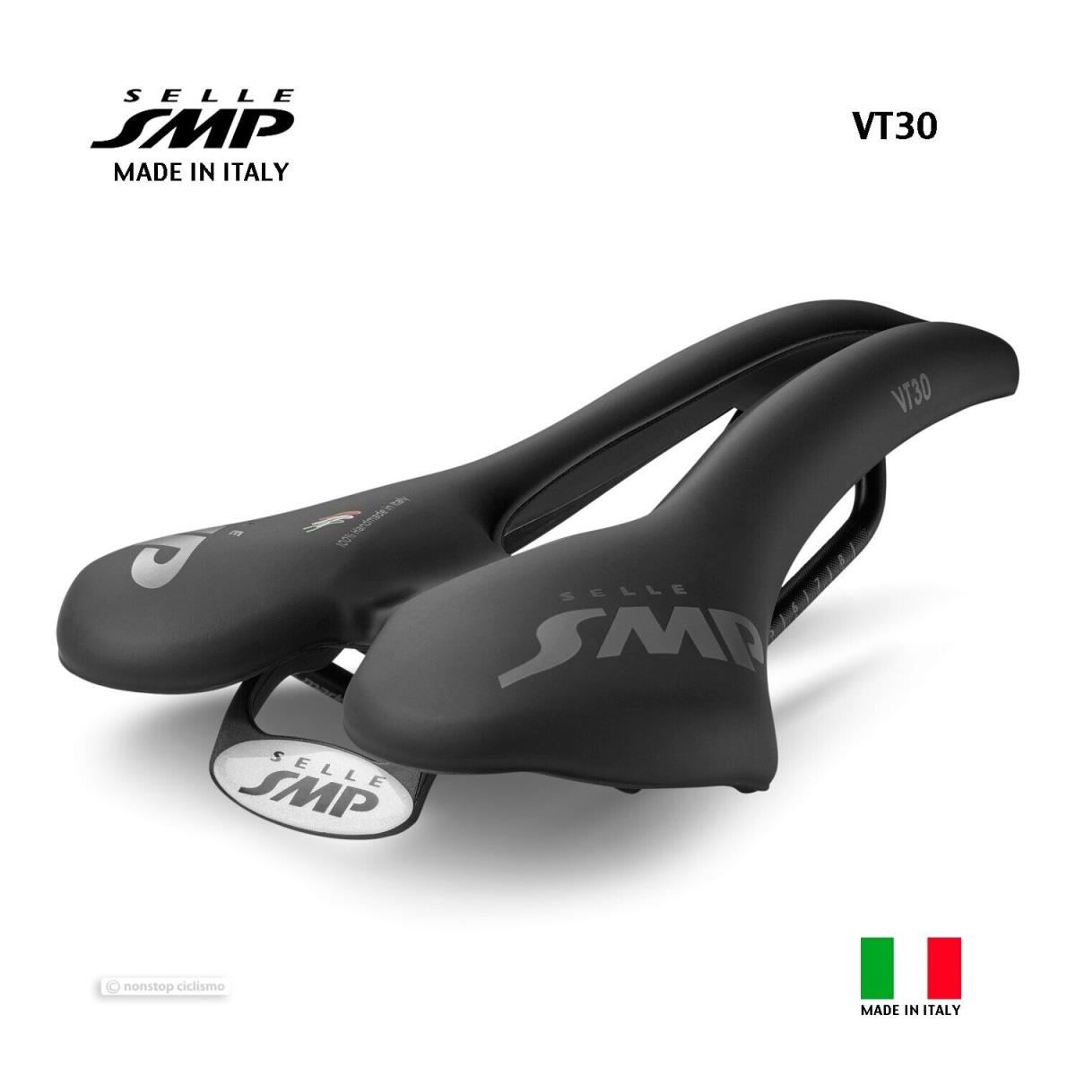 2023 Selle Smp VT30 Saddle : Velvet Touch Black - Made IN Italy