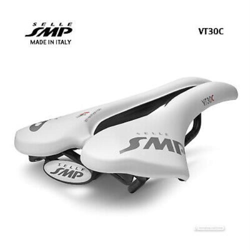 Selle Smp VT30C Saddle : Velvet Touch White - Made IN Italy
