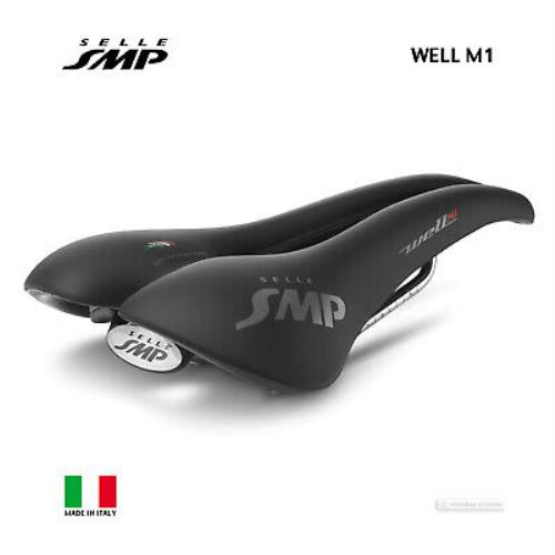 Selle Smp Well M1 Saddle Road Mtb Split Bike Seat : Black - Made IN Italy