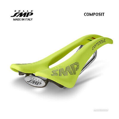 Selle Smp Composit Saddle : Yellow Fluo - Made IN Italy