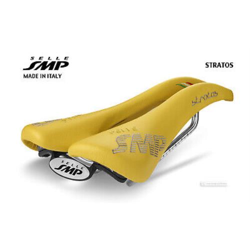Selle Smp Stratos Saddle : Yellow - Made IN Italy
