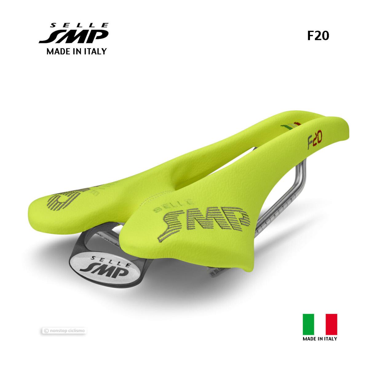 Selle Smp F20 Saddle : Yellow Fluo - Made IN Italy