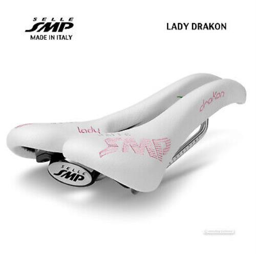 Selle Smp Lady Drakon Womens Saddle : White - Made IN Italy - White
