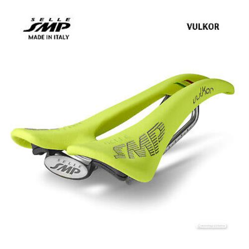 Selle Smp Vulkor Saddle : Yellow Fluo - Made IN Italy