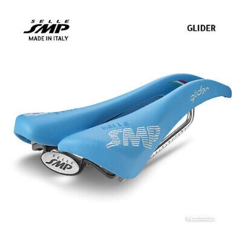 Selle Smp Glider Saddle : Light Blue - Made IN Italy