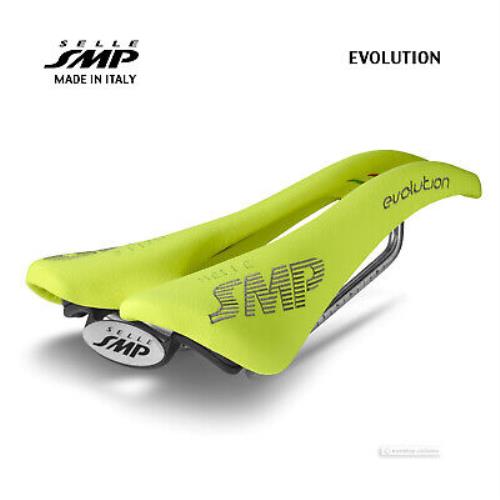 Selle Smp Evolution Saddle : Yellow Fluo - Made IN Italy
