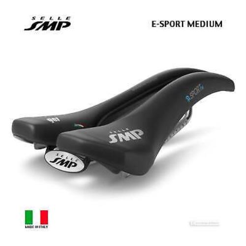 Selle Smp E-sport Gel Medium E-bike Saddle : Black - Made IN Italy