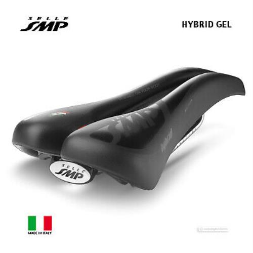 Selle Smp Hybrid Gel Saddle : Black - Made IN Italy