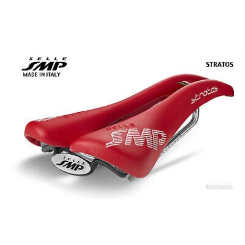 Selle Smp Stratos Saddle : Red - Made IN Italy