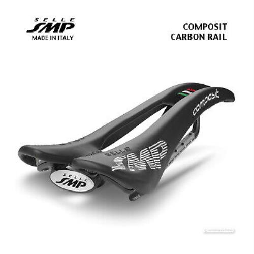 Selle Smp Composit Carbon Rail Saddle : Black - Made IN Italy