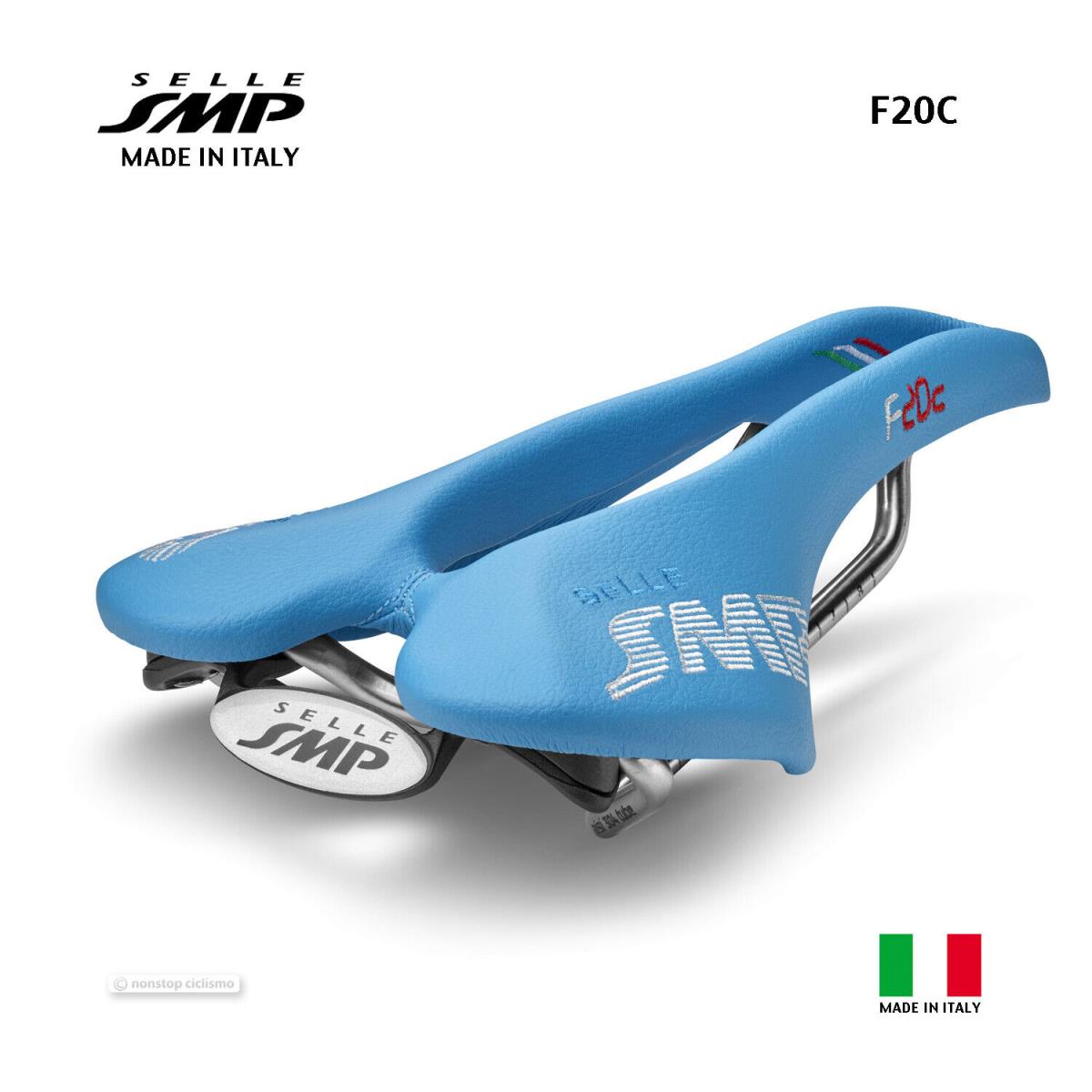 Selle Smp F20C Saddle : Light Blue - Made IN Italy