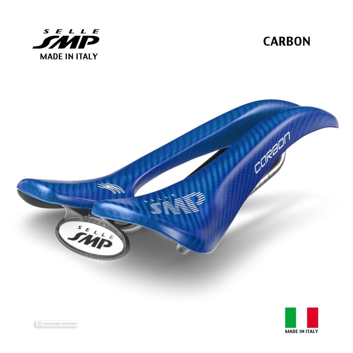 Selle Smp Carbon Saddle : Blue - Made IN Italy