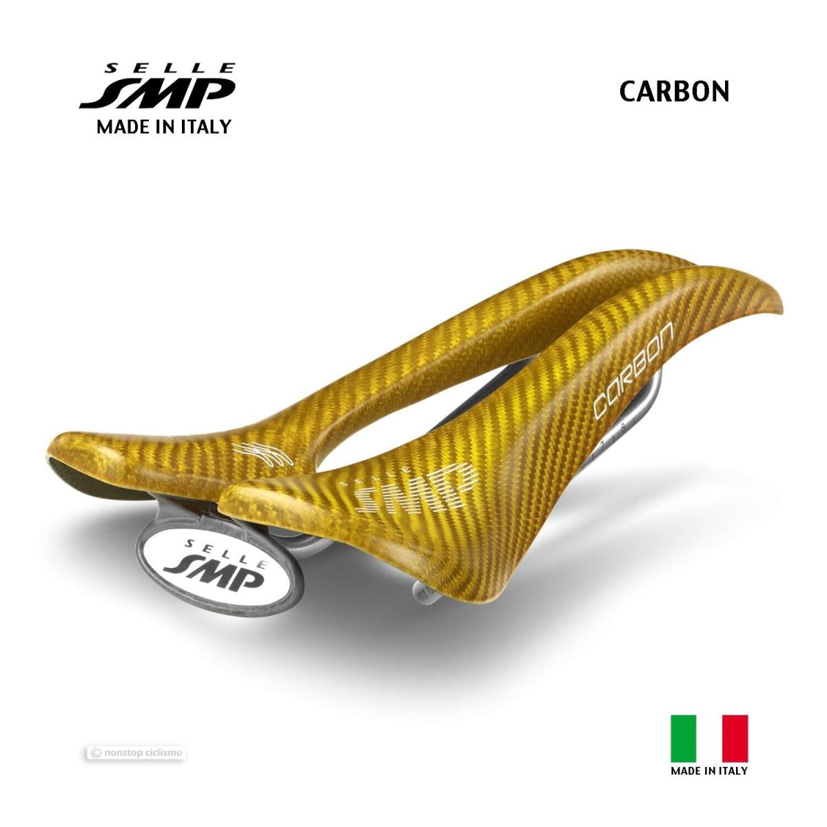 Selle Smp Carbon Saddle : Yellow - Made IN Italy