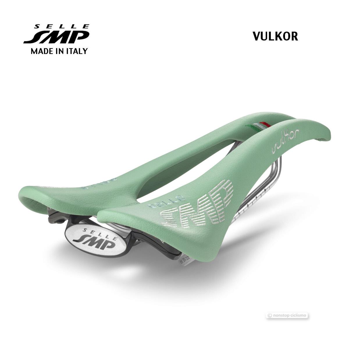Selle Smp Vulkor Saddle : Bianchi Celeste - Made IN Italy - 
