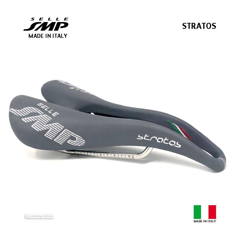 2023 Selle Smp Stratos Saddle : Grey - Made iN Italy - Grey