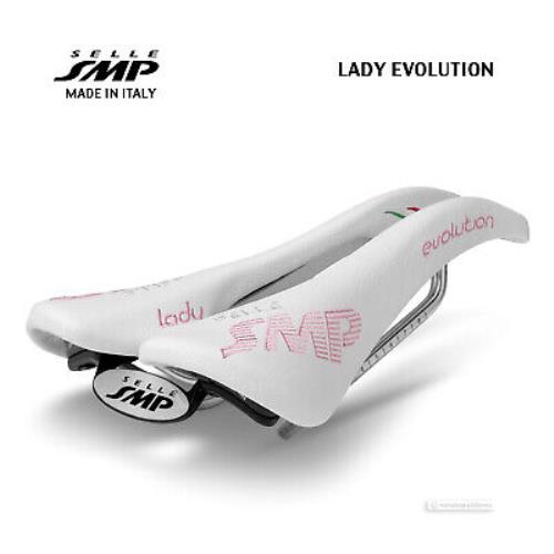 Selle Smp Lady Evolution Saddle Womens : White - Made IN Italy