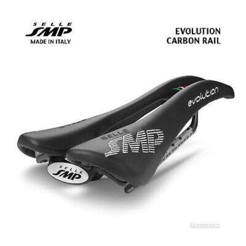Selle Smp Evolution Carbon Saddle : Black - Made IN Italy - Black