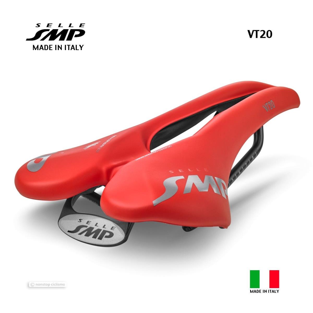 Selle Smp VT20 Saddle : Velvet Touch Red - Made IN Italy