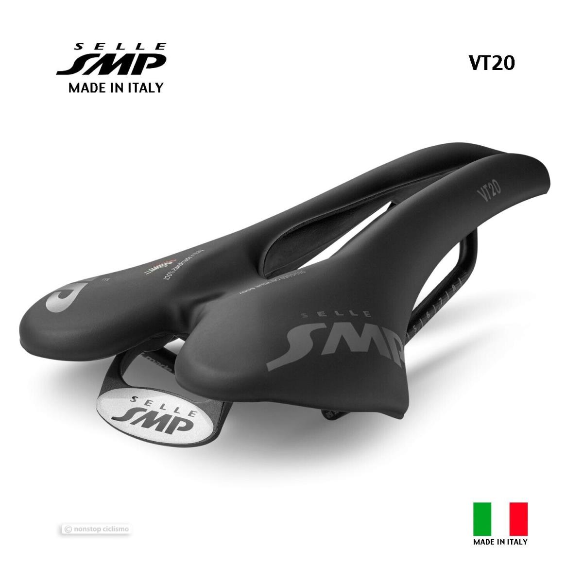 2023 Selle Smp VT20 Saddle : Velvet Touch Black - Made IN Italy