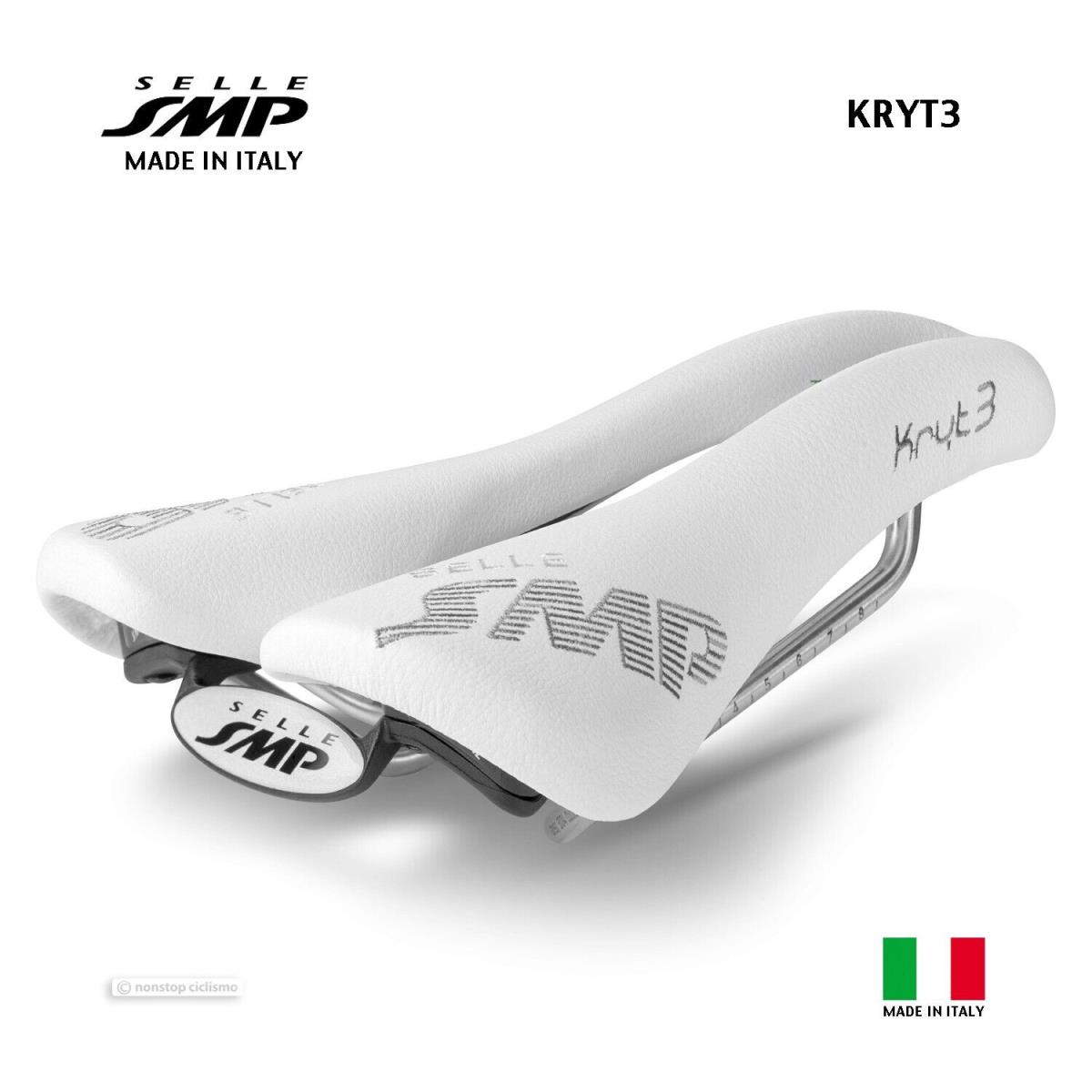 Selle Smp KRYT3 Criterum Saddle : White - Made IN Italy
