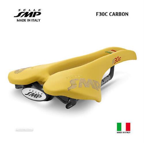 Selle Smp F30C Carbon Rail Saddle : Yellow - Made IN Italy